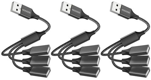 MOGOOD Adaptateur USB mâle vers USB 2.0 Femelle, Adaptateur USB vers convertisseur USB C OTG Compatible MacBook Pro, Chromebook, Pixelbook, Microsoft Surface Go, Samsung Galaxy S20 S21 S22 Pixel