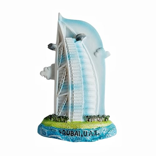 MUYU Craft 3D Burj Al Arab Dubai United Arabische Emirate Kühlschrankmagnet Reise Souvenir Kühlschrank Dekoration Harz handbemalt Handwerk