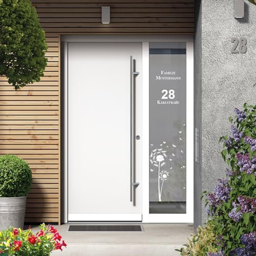 Wandtattoo Loft Sichtschutzfolie Tür mit verschiedenen Motiven, personalisierte Fensterfolie für Ihren Eingangsbereich, Fensterdeko mit Motiv, Deko Eingangstür, Haustür Deko