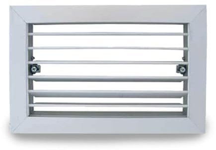 CAEXVEN Rejilla Ventilación en Aluminio Plateado - Lamas Móviles con Deflexión Simple - 300x150 mm