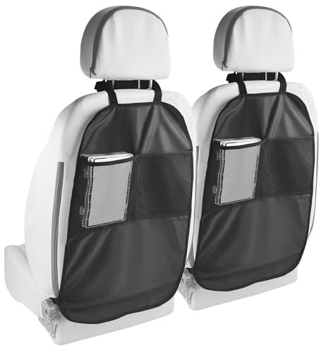 tekenewbse Protection Siege Voiture Enfant, 2 Pièce Protege Siege Voiture Arrière, Dossier Housse Protections Sièges pour Sièges Auto Avant, Impermeable Protège Contre Les Rayures l’humiditéet Saleté