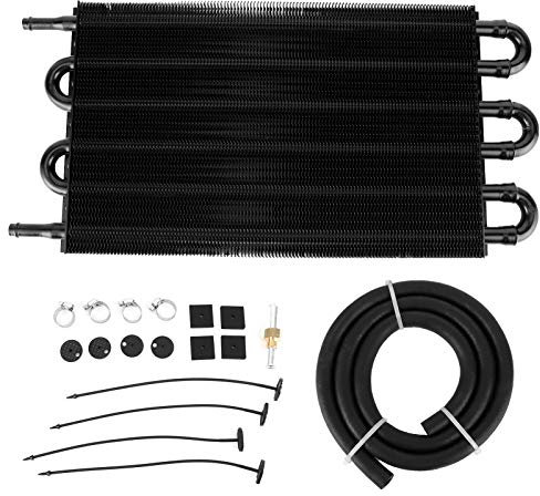 Leapiture Kit de Refroidissement d'huile Moteur de Transmission à 6 rangées de Voiture, radiateur de Refroidissement Universel à Distance en Aluminium pour Automobile