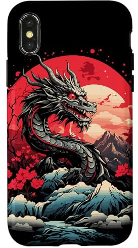 Hülle für iPhone X/XS Japanischer Drache Aesthetic Japan Style Streetwear Drachen