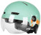 kowaku Casque de vélo électrique, Casque de VTT avec lumière et visière, Casque de Cyclisme réglable pour Hommes et Femmes, Vert