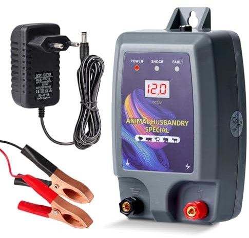 Chargeur de ClôTure éLectrique, ClôTure éLectrique pour BéTail 12Kv Pour Porcs, Bovins, Moutons Et Chiens