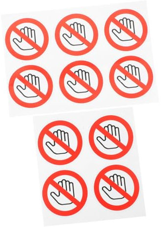 NUOBESTY 10stücke Teiliges Selbstklebende Warnaufkleber Nicht Berühren Haftstark Langlebig Sichtbar Sicherheitshinweis Für Gefahrenzonen in Werkstatt Und Baustelle