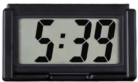 Mini Auto Uhr, Digitale LED Armaturenbrettuhr Büro Uhr, Fahrzeug Elektronische Digitaluhr, LCD Digital Clock, mit Datum & Temperatur für Auto Armaturenbrett, Tisch, Schwarz
