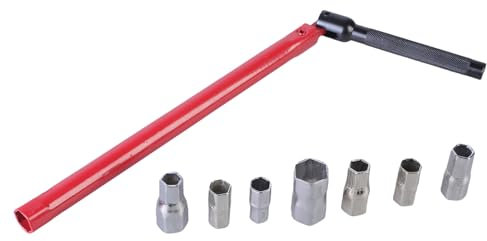 Clé de robinet pour serrer l'écrou dans de petites zones avec têtes de rechange de 8 à 17 mm Outil de montage de robinet d'évier