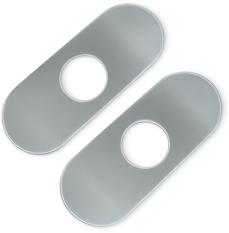 2 PCS Plaque de Recouvrement de Bouchons Perforés en Acier Inoxydable 304 de 35 mm, Rosace Élégante Pour Robinet De Salle De Bain Et Évier De Cuisine, Anti-Taches Avec Finition Brossée