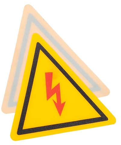 HOMOCONO 2 Stück Hochspannungs Elektroschild Aufkleber, Hochspannungs Warnaufkleber, Spannungssicherheits Warnaufkleber, Hochspannungs Warnschild, Elektro Warnschild, Vorsichtsaufkleber,