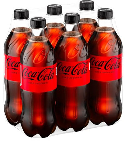 Coca-Cola Zero Zuccheri, Tutto il Gusto della Formula Coca-Cola Senza Calorie, Bottiglia PET 100% riciclabile - 6 Bottiglie da 660 ml
