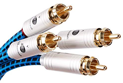BOAACOUSTIC Câble RCA - Câble audio stéréo RCA - 2 fiches mâles vers 2 fiches mâles - Pour chaîne Hi-Fi, récepteur Hi-Fi, home cinéma, lecteur Blu-Ray - 1 m