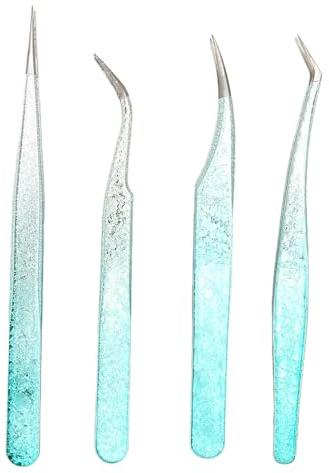 Nail Tweezers Lightweight Versatile Fine Point Stainless Steel Comfortable Grip Nail Art Tweezers Home and Salon