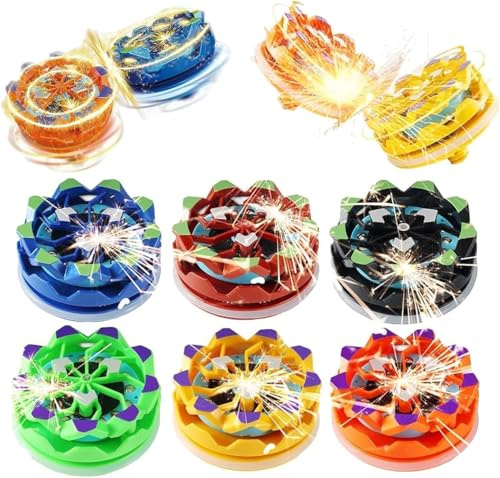 Piucrty Mitgebsel Kindergeburtstag Spiele Funkelndes Gyroskop 6 Stück Kreisel Mitbringsel Gastgeschenke Geburtstag Tombola Preise Kinder Kreiselspiel Give Aways Coole Gadgets