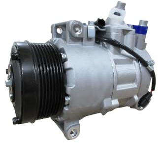 HELLA 8FK 366 203-151 Kompressor, Klimaanlage - 6SEU16C - 12V - R 134a/R 1234yf - PAG 46 YF - 120ml - mit Magnetkupplung/mit Dichtring/mit PAG-Kompressoröl