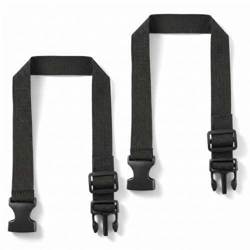 2 Pcs Waist Bag Extension Strap, 20 X 0.98 Inch Bumbag Extension Belt | Adjustable Nylon Backpack Shoulder Straps Extender for Fanny Pack Travel Purse Outdoor Hiking