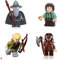 Lego the Lord of the Rings Minifigure Combo - Gandalf the Gray Wizard, Legolas, Gimli, and Frodo Baggins (With the One Ring)