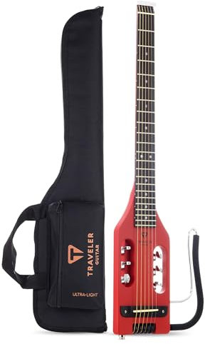 Traveler Guitar Ultra-Light, akustisch-elektrische Gitarre, Vintage rot (ULA VRDM)