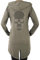 Eitex Damen Strickcardigan Strickjacke mit Sternen und Peace Cardigan Bolero (38/40, Stern beige)