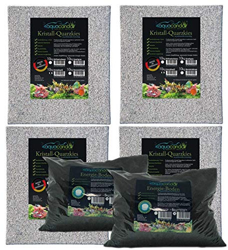 aquacando Aquarium-Bodengrund Set | kompatibel zu Juwel Rio 350 Farbe Kristallweiß