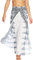 GLUDEAR Damen Boho-Print Palazzo Side Split Wide Leg Workout Yoga Pants - Weiß - Large/X-Large