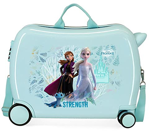 Disney Frozen Find Your Strenght Kinderkoffer mit 2 Rädern, 50x38x20 cms, Blau