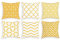 Alishomtll 6er Set Dekorative Kissenbezug Outdoor Wurf Zierkissenhülle Geometrie Muster Kissenhülle für Sofa Zimmer Polyester, 50 x 50 cm Gelb
