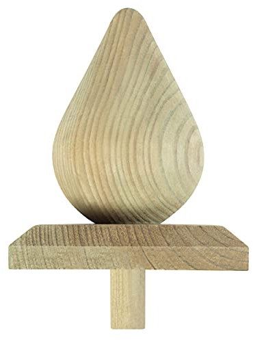 9 x PFOSTENKAPPE BIRNE/EI HOLZ IMPRÄGNIERT 100 x 100 MM