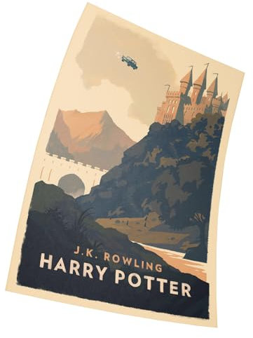 Asher Harry Potter Vintage-Posterdruck, Größe 28 x 43 cm, Wandbild, Wohnzimmer