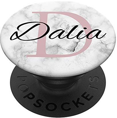 Dalia Rose Rosa Monogramm D Mädchen personalisiert - PopSockets Ausziehbarer Sockel und Griff für Smartphones und Tablets