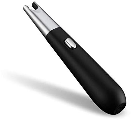 ZZBB Accendino Elettronico Accendino USB Ricaricabile al Plasma Accendino Antivento Senza Fiamma Accendino Elettrico per Candele Yankee, Grill, Cucina, Fornello,Black