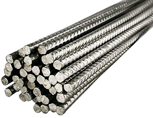 Barre ondulée en acier inoxydable AISI 304 – Barres de 100 cm – Ø 6 mm – Renfort de la structure du bloc de verre ou béton – Unité de vente 10 barres par paquet.