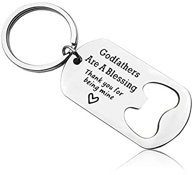 Father's Day Gift Godfather Gift from Goddaughter Godfather Keyring Keychain Bottle Opener Keyring Baptism Gift Christening Keyring Gift Thank You Gift Appreciation Gift Keychain Birthday Gift for Dad