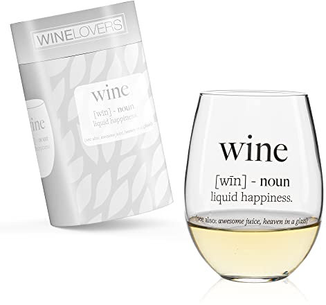 ILP Weinglas Geschenkset - Wein Geschenk Weingläser mit Spruch Wine noun - In Colourbox Geschenkset Weihnachten für Paare Frauen Männer - Wein Geschenke - Kleine Weihnachtsgeschenke für Kollegen