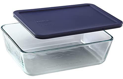 Pyrex (1) 7212 Glasschale f r 11 Tassen und (1) 7212-PC dunkelblauer Deckel, hergestellt in den USA