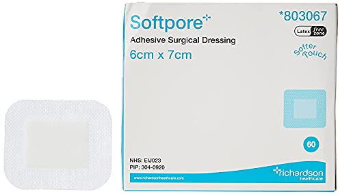 Softpore Adhesive Surgical Dressing - 6cm x 7cm (10 Single Dressings)