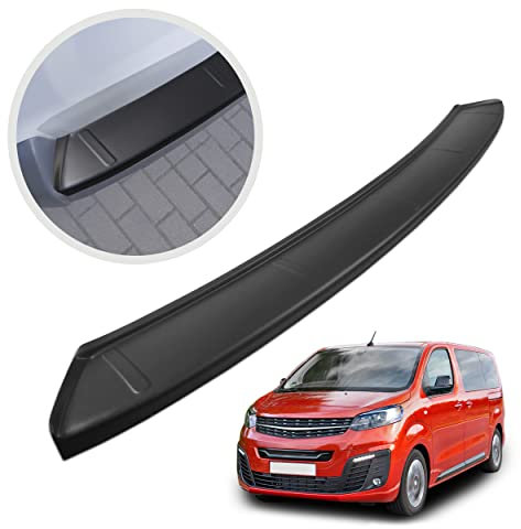 CHROMEMASTER | Ladekantenschutz Stoßstangenschutz | Kompatibel mit Opel Zafira Life 2019- L Extra Long; ABS-Kunststoff, Matt-schwarz; Unsere Lackschutzleiste Sichert den Heckstoßfänger vor Kratzern