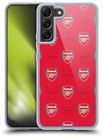 Head Case Designs Offizielle Arsenal FC Rot Wappen Muster Soft Gel Handyhülle Hülle kompatibel mit Samsung Galaxy S22+ 5G