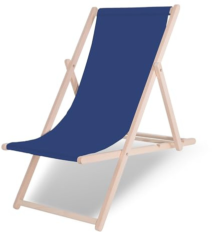SPRINGOS Sonnenliege klappbar Gartenliege wetterfest Massivholz Stabiler Liegestuhl klappbar mit 3-Fach Verstellbarer Rückenlehne für Garten Balkon wetterfeste Liege