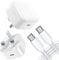 iPro Accessories For OPPO Find X3 Lite 5G Charger, OPPO Find X3 Lite 5G Plug, 20W USB C Charger Plug Type C Fast PD Adapter Mains UK Wall Charger With Fast Charging Cable (White)