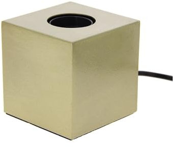 Xanlite, Lampe à Poser Cube en Métal Couleur Laiton, Culot E27, Design Élégant et Minimaliste, Éclairage Pratique et Durable pour Intérieur
