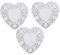 Herz-Papierdeckchen – 10,2 cm weiße Valentinstags-Spitzenpapier-Deckchen – Einweg-Papier-Tischsets – für Hochzeit, Geburtstag, Kuchen, Desserts, Geschirr, Lebensmitteldekoration, 100 Stück
