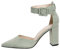 Rio Fiore Damen Pumps, Mintfarbe, 8,5cm Blockabsatz, Textil, Riemchenpumps, 7724-1-18 (Mint, 38EU)