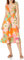 The Drop Damen Kimi Ruffled Shoulder Smocked Midi Dress, Fire Orange Floral, XXL Große Größen