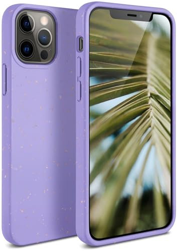 ONEFLOW Sama Sama Case Compatibile con Apple iPhone 12/12 Pro - Custodia sostenibile in fibra vegetale, custodia biodegradabile senza plastica, vegana ed ecologica, viola