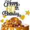 ZHIHUI Tortendeko 60 Geburtstag Schwarz&Golden Junge Mädchen, 7Stück 60.Kuchendeko Geburtstag, Happy 60 Birthday Deko Torte Kuchen Deko Cake Topper für 60 Geburstagstorte Deko Jungen Mädchen Mann Frau
