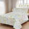 Etrexonline Colcha Bouti Reversible Estampada 100% Microfibra Extra Suave Colcha Cubre Cama Multiusos para Primavera y Verano Incluye 2 Fundas de Cojín Cama 120/135-230x260cm - Flor