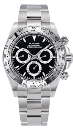 NIADI Sugess Automatik Mechanischer Chronograph Tauchen Herren Uhren 7750 Uhrwerk Armbanduhren Wasserdicht Multifunktions Armbanduhr, Farbe 6, Chronograph, mechanisch