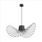 Paco Home Pendellampe Hängeleuchte Vertigo Wohnzimmer Esszimmerlampe Schlafzimmer Pendelleuchte Modern Vintage Hut E27, Farbe:Schwarz (Ø90cm), Leuchtenart___Farbe:Pendelleuchte - Schwarz