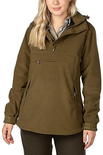 Rydale Ladies Shooting Smock Womens Waterproof Hunting Smocks Mesh Lined Field Jacket (as8, numeric, numeric_14, regular, regular, Light Khaki)